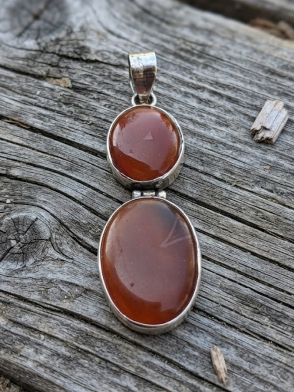 Sterling Silver Carnelian Gemstone Pendant